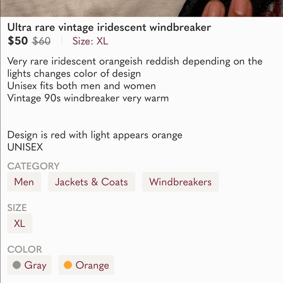 Iridescent vintage 90s windbreaker Unisex - Picture 9 of 9